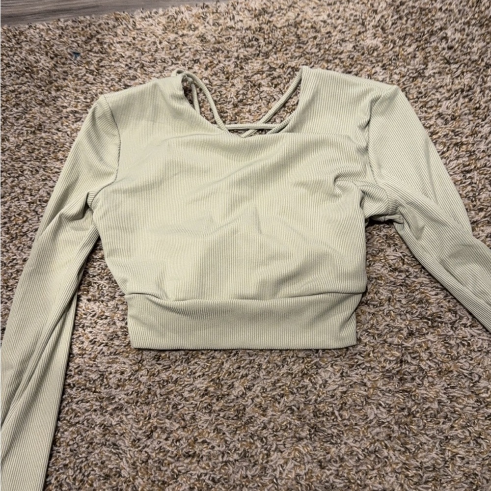 Women's green Long Sleeve Top